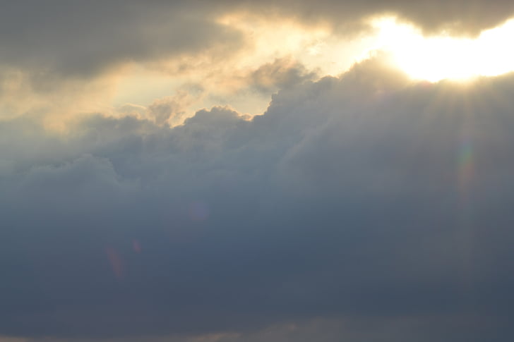 felhők, Időjárás, nap, ragyog, Cloudscape