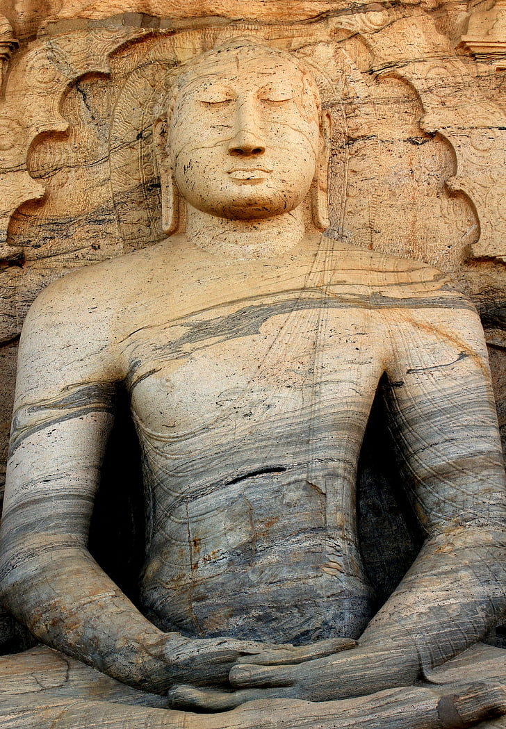 sten, Buddha, Sri lanka, staty, buddhismen, skulptur, buddhistiska