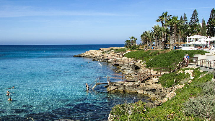 Kypr, Protaras, pobřeží, Resort, rekreace, cestovní ruch, dovolená