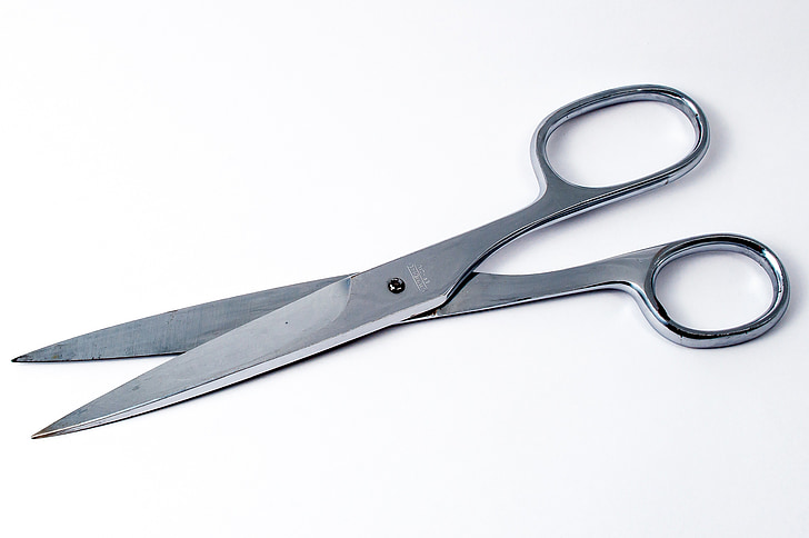 scissors, cut, office, metal, tool