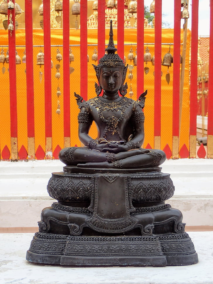 Buddha, socha, Thajsko, náboženství, chrám, Buddhismus, Serenity