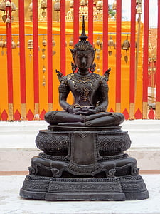 Buddha, statuen, Thailand, religion, tempelet, buddhisme, Serenity