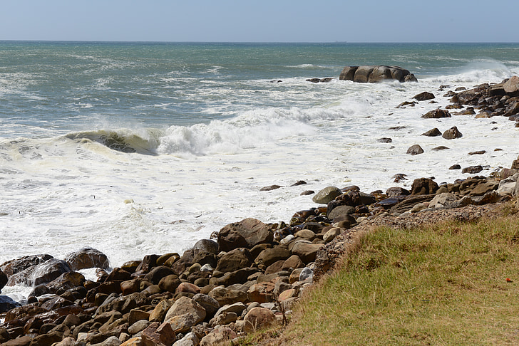 região de cabo, mar, onda, litoral, natureza, praia, Rock - objeto