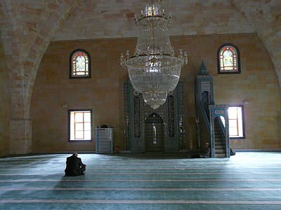 Nhà thờ Hồi giáo, Phòng cầu nguyện, thờ, người đàn ông, ngồi, cầu nguyện, Hồi giáo