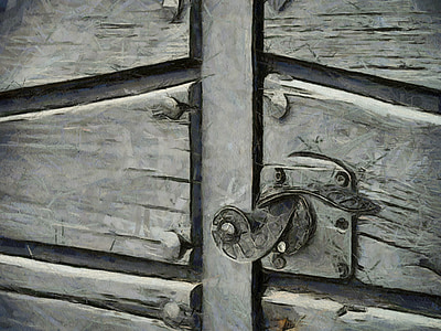 door, handle, old, entrance, black white, monument, iron