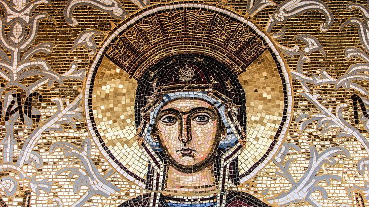 mosaik, Ayia napa, Jomfru Maria, Cypern