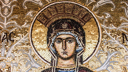 mosaïque, Ayia napa, Vierge Marie, Chypre