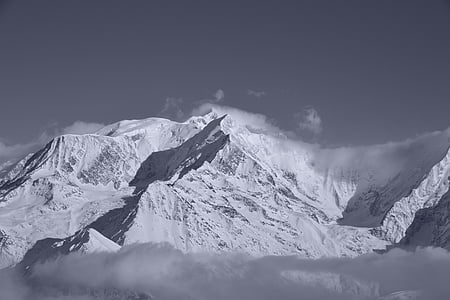 滑雪, 阿尔卑斯山, 雪, 冬天, 山, 景观, 全景