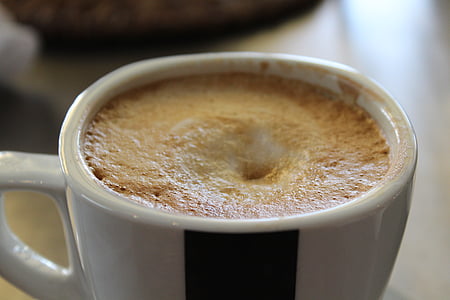 Café au lait, kahve, Kupası, köpük, sıcak