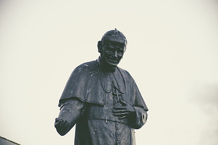 Paus, John, Paul, II, standbeeld, standbeelden, sculpturale
