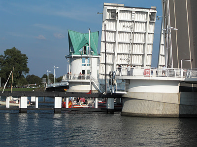 Kappeln, Schlei, Mecklenburg, vindbrygga, Bridge, transport, nautiska fartyg