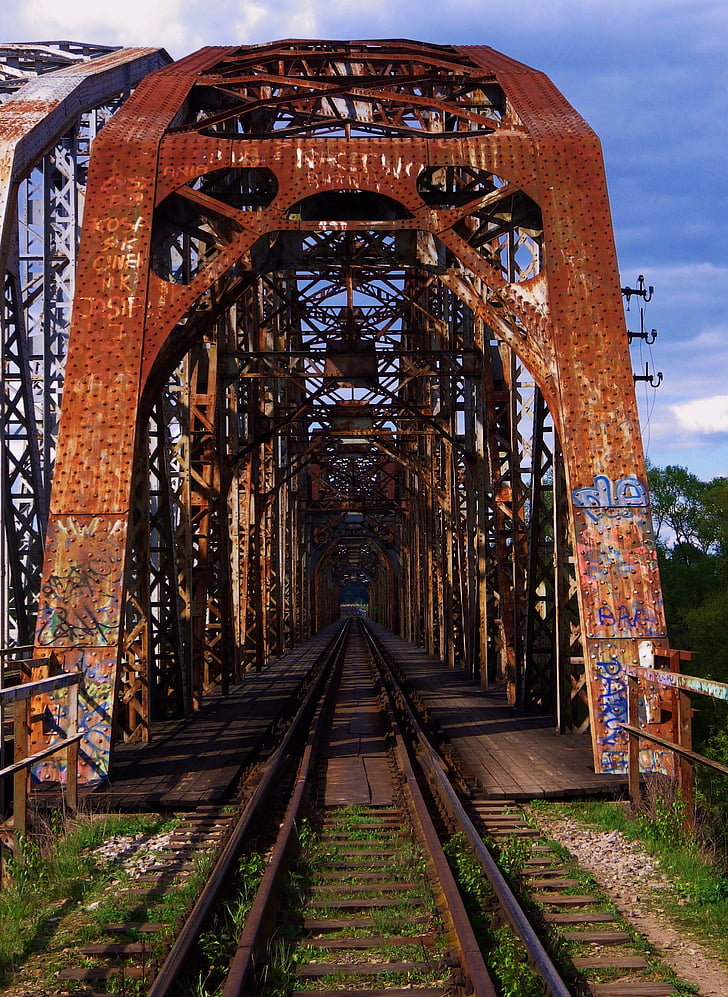 brug, tracks, rails, spoorbrug