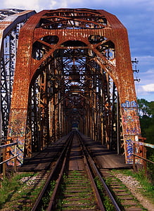 bridge, tracks, rails, railway bridge