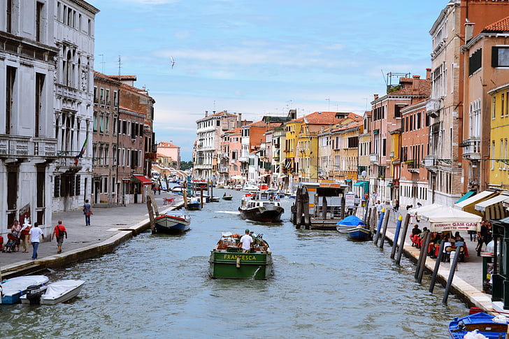 Βενετία, στη θάλασσα, Μνημείο, Ιταλία, πόλη, κανάλι, τοπίο