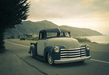 vintage, car, beach, ocean, vintage beach, vintage cars, sea