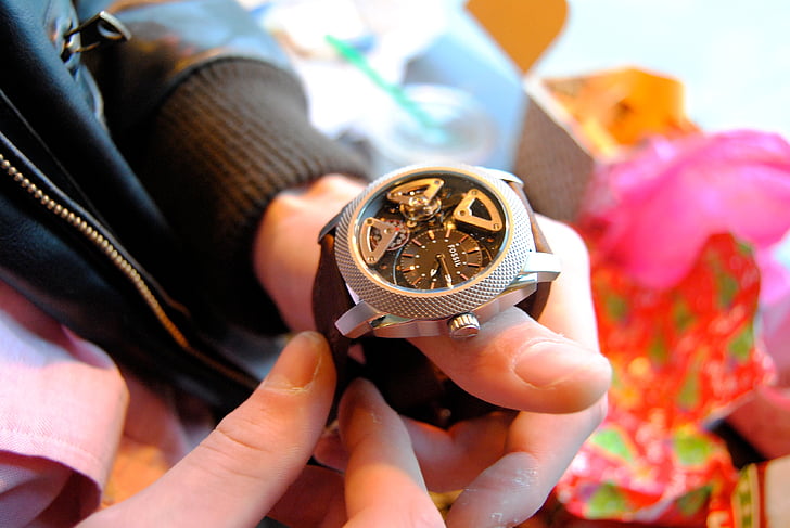 watch, christmas, gifts, hand, holiday, xmas, happy