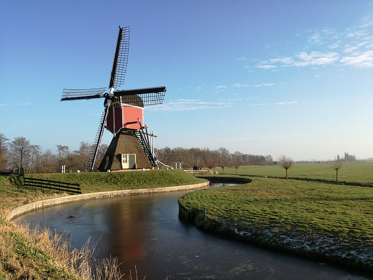 Moulin, Holland, Pays-Bas, paysage