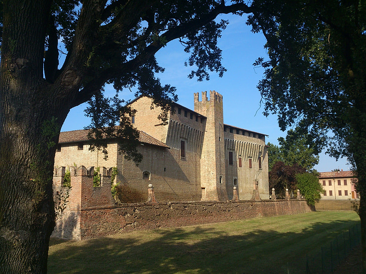 Schloss, Italien, Piacenza, Kampagne, im Mittelalter