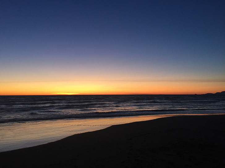 mar, puesta de sol, Forte dei marmi
