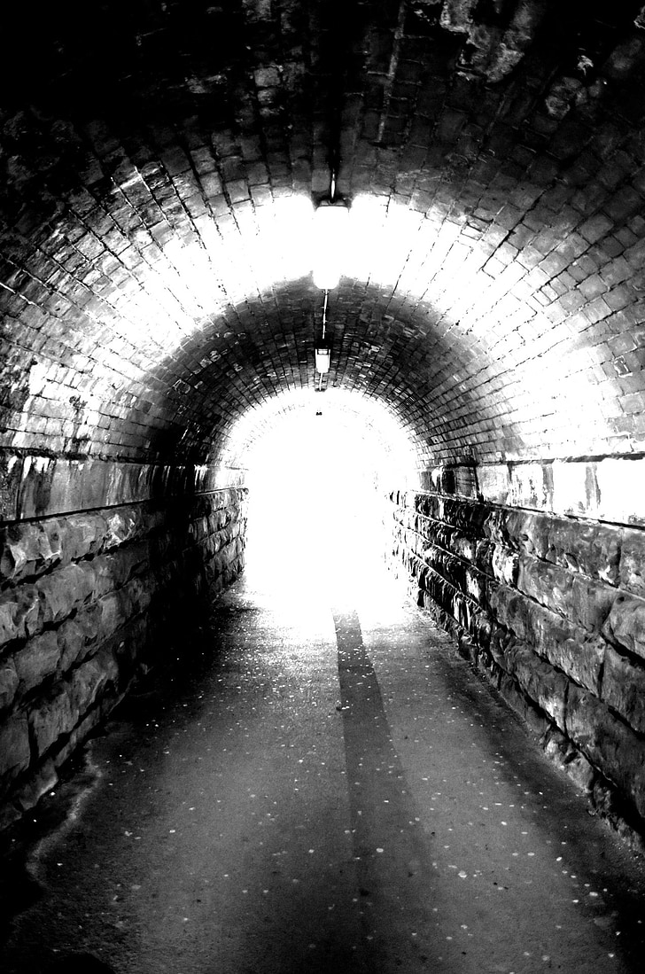 túnel, metro, fons, arquitectura, pedra, Maó, negre