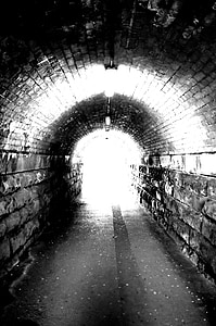 tunnel, subway, background, architecture, stone, brick, black