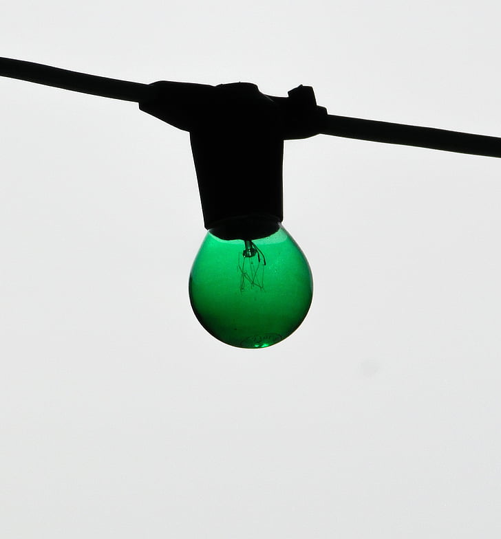 lamp, green, colour, bulb, decoration, hanging