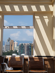 Hong kong, okno, stíny