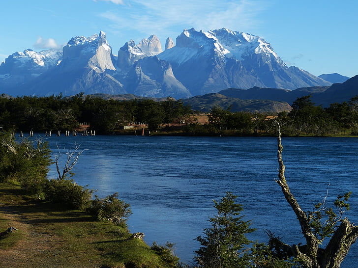 Chile, Sydamerika, naturen, landskap, Patagonia, bergen, Världsnaturarv