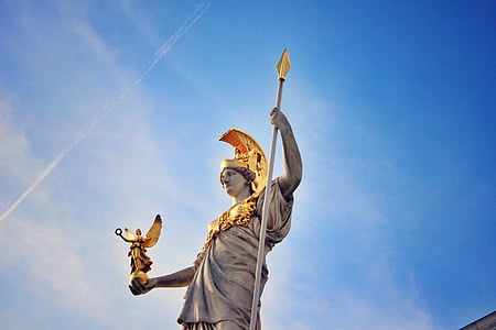 Відень, Європа, Австрія, Статуя, Золотий, золота статуя, Wien