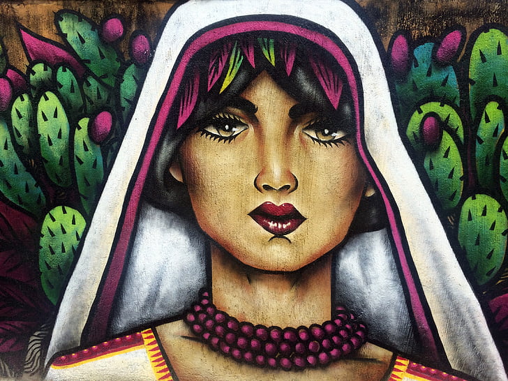 mural, Street, seni, dinding, Kolam, Meksiko, sanpancho