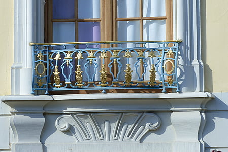 balcone, oro, sole
