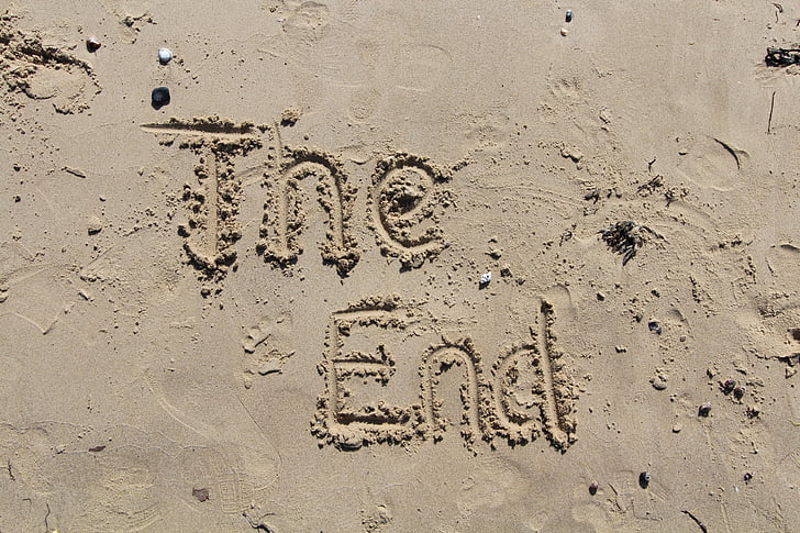 Sand, text, stranden, Holiday, slutet, handskrift, enda ord