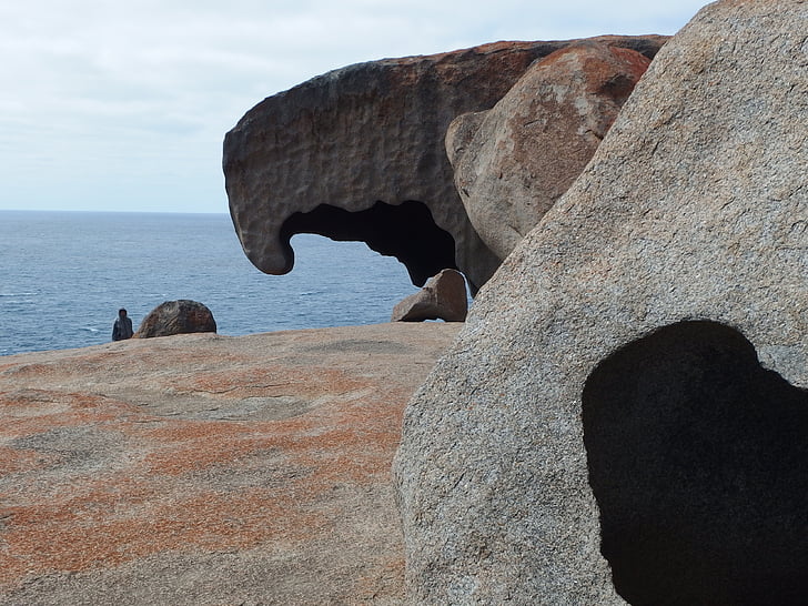 ロック, 侵食, 風, 海, オーストラリア, 著しい岩, カンガルー島