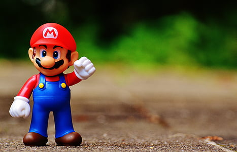 Mario, figura, jugar, Nintendo, súper, retro, clàssic