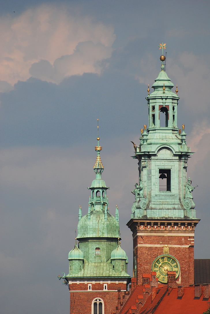 Kraków, Wawel, vecais, Polija, pils, pieminekļu, arhitektūra