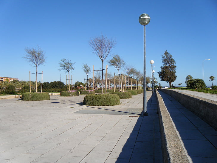 ruelle, la zone piétonne, arbre, Parc, passerelle, entretoise, Espagne