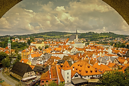 Cesky krumlov, cseh, Cseh Köztársaság, város, történelem, építészet, ország
