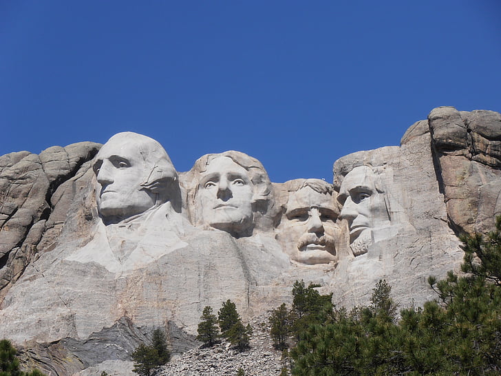 présidents, point de repère, Mt Rushmore National Monument, Thomas jefferson, George washington, Dakota du Sud, Abraham lincoln