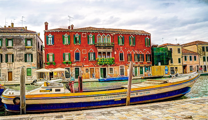 Canale grande, barco, Veneza, canal, Itália, água, cidade