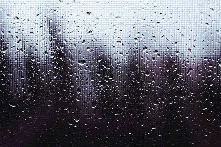 βροχή, παράθυρο, υγρό, καιρικές συνθήκες, σταγόνες βροχής, γυαλί, υγρό