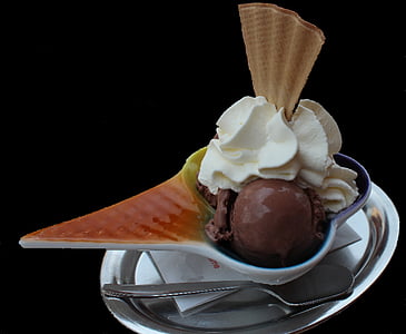 лед, сладост, пируване, лято, вкусове сладолед, сладолед мелба, Сладко