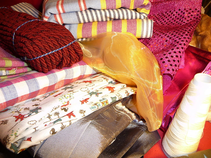 tkanina, tkanine, boje, meka, kreativni, obrt, šivanje