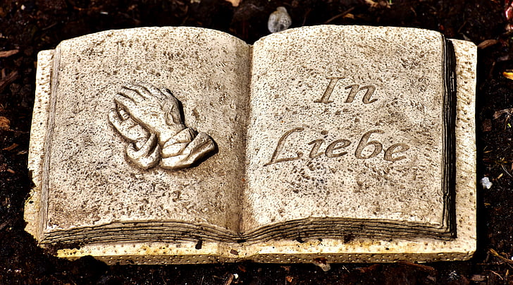 book, stone, memory, in commemoration, in love, an unforgettable experience, cemetery