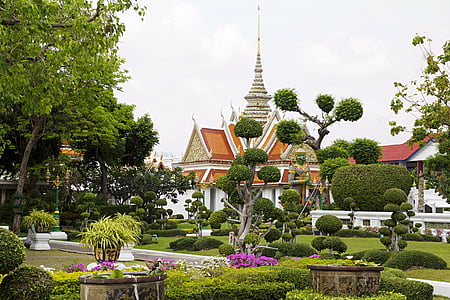 방콕, 와트 아 룬, 태국, 사원, 아시아, 영적인, 사원 복합물