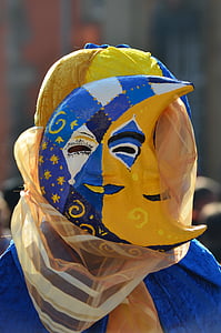 hallia venezia, costume, carnival, schwäbisch hall, mask, panel, dress