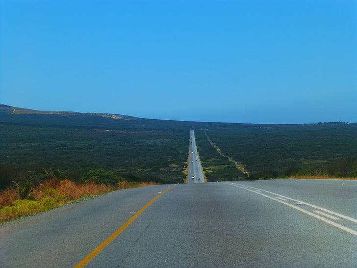 път, Южна Африка, пейзаж, само, асфалт