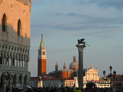 Piazza san marco, Wenecja, Włochy, Europy, Piazza, Architektura, stary