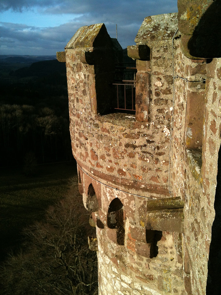 castle, eifel, outlook, middle ages, battlements, loopholes