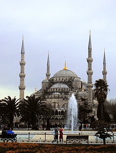 Istanbul, moskén, torget, byggnad