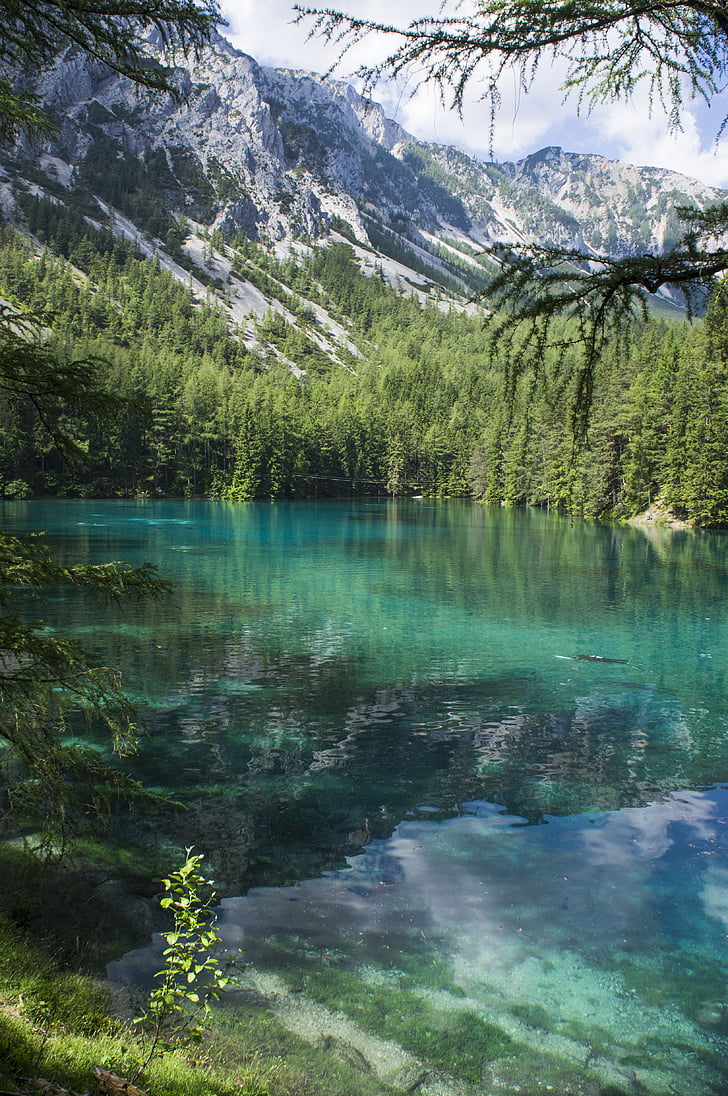 Lake, water, spiegelen, groen meer, Tragöß, bovenste Stiermarken